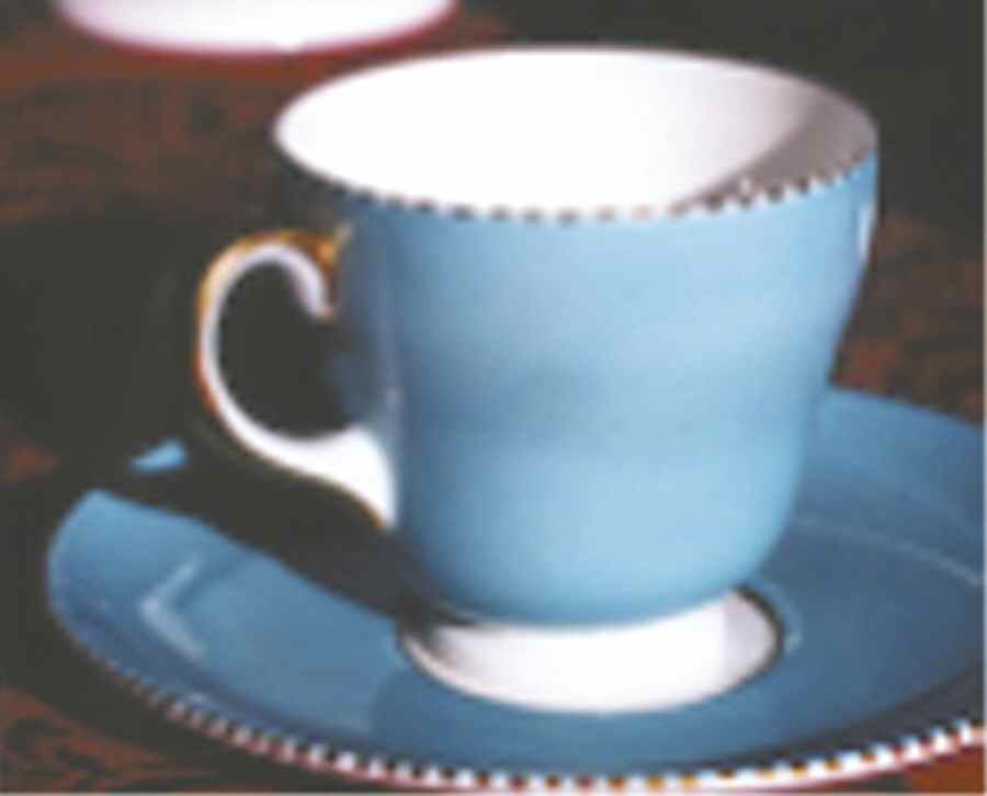April  Turquoise Footed Cup & Saucer Set by Wedgwood-1