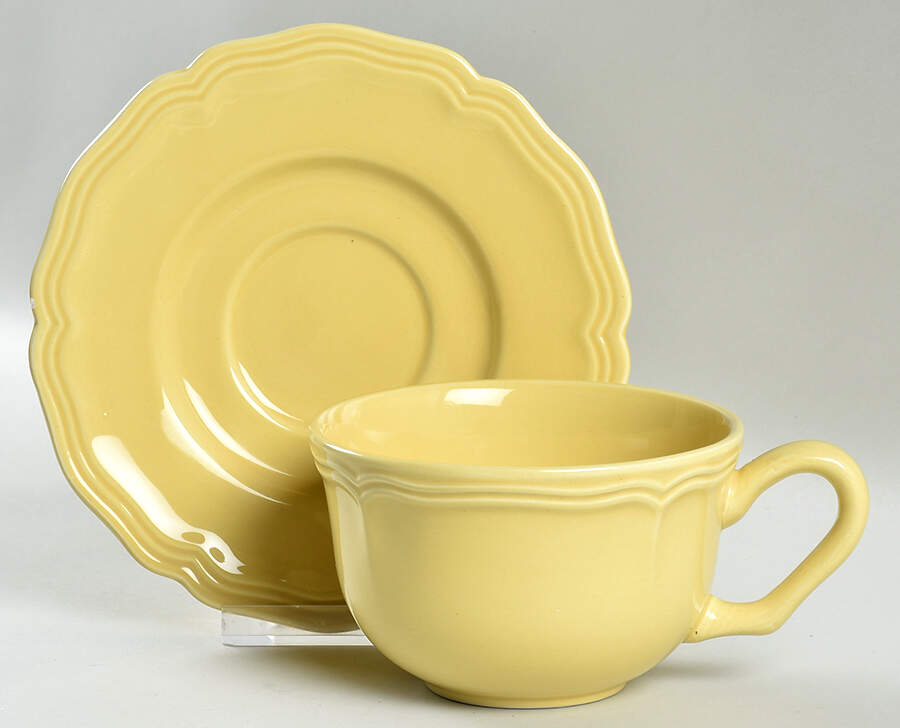 Baroque Yellow Breakfast Cup & Saucer Set by Williams-Sonoma-1