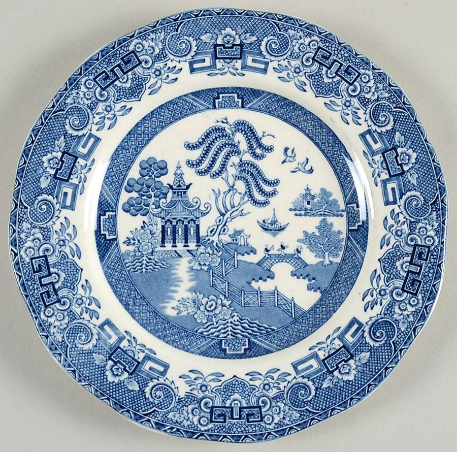 Willow Blue (Scalloped, No Trim) Bread & Butter Plate by Wedgwood-1