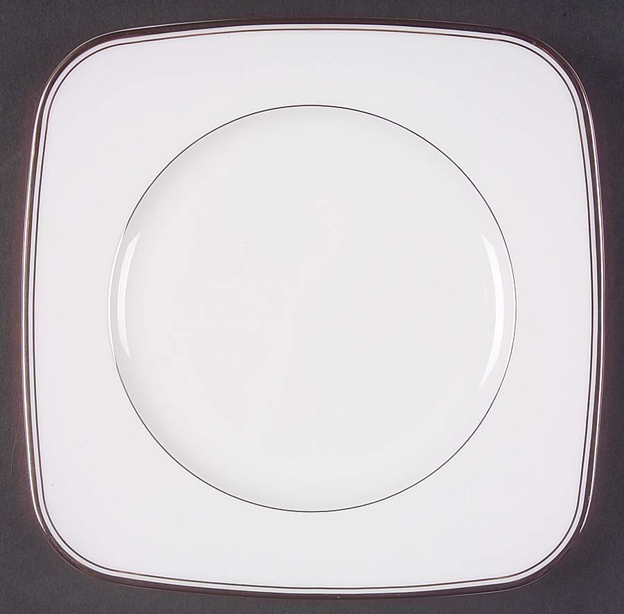 Kilbarry Platinum Square Accent Salad Plate by Waterford China-1