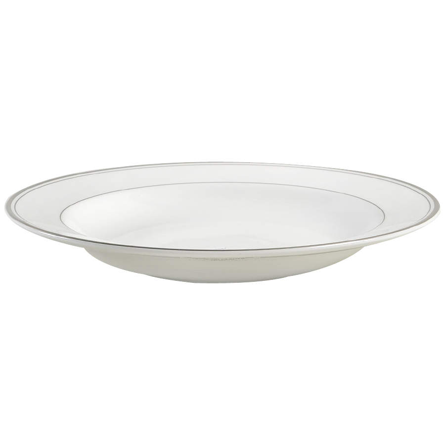 Kilbarry Platinum Large Rim Soup Bowl by Waterford China-1