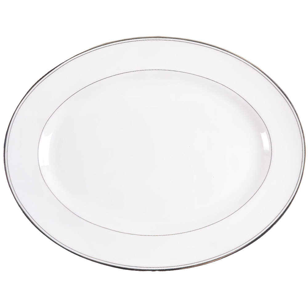 Kilbarry Platinum 15" Oval Serving Platter by Waterford China-1