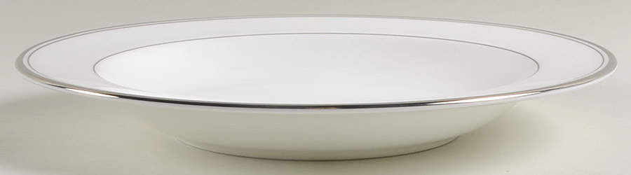Kilbarry Platinum Large Rim Soup Bowl by Waterford China-1