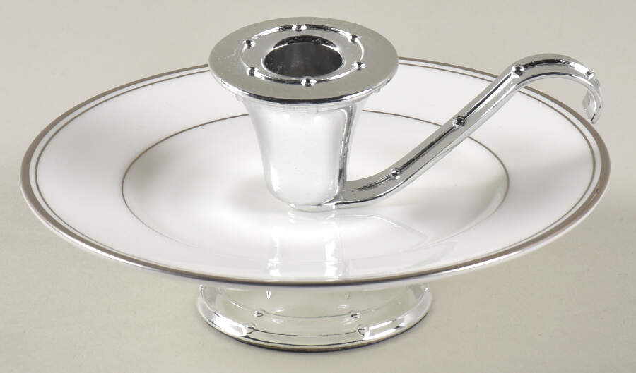 Kilbarry Platinum 3"- 3 1/4" Candleholder (BB) HC by Waterford China-1