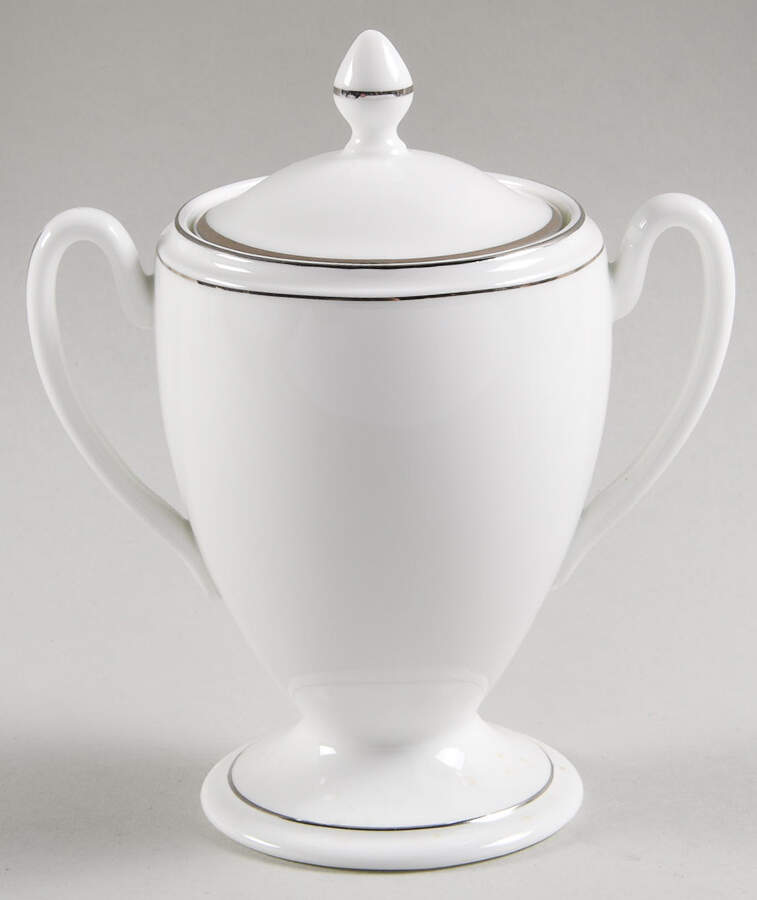 Kilbarry Platinum Sugar Bowl & Lid by Waterford China-1