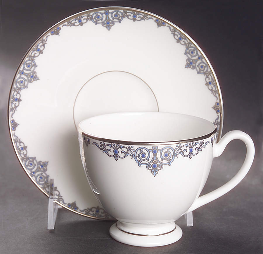 Malay Footed Cup & Saucer Set by Waterford China-1