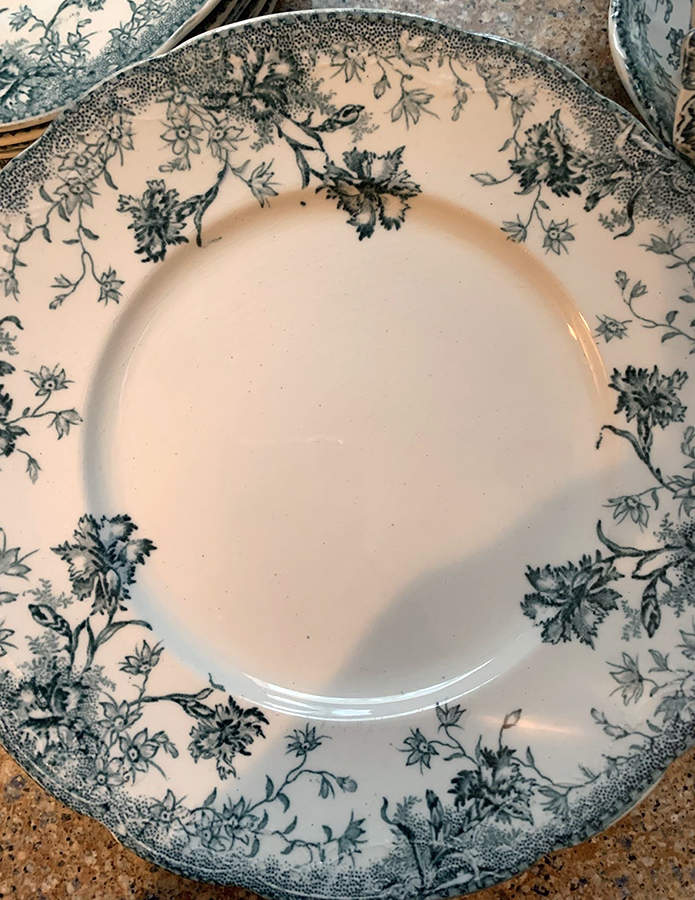 Carnation Green Dinner Plate by Arthur J Wilkinson-1