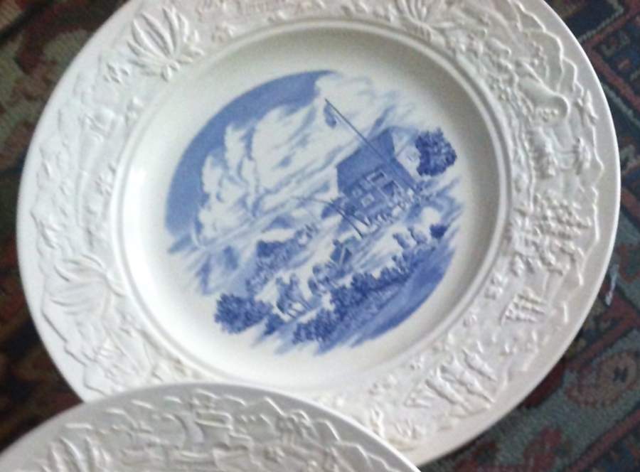 Historical California Scenes Blue Dinner Plate by Wedgwood-1