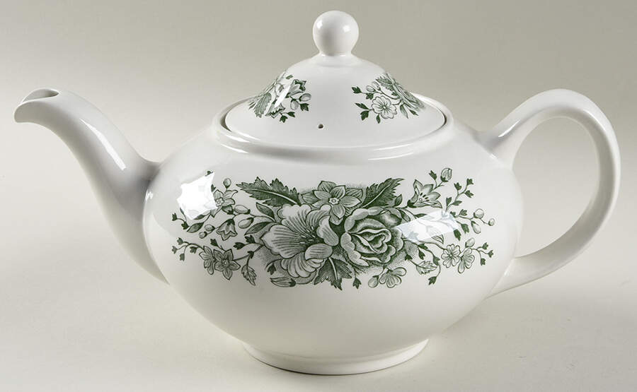 Kew Green Teapot & Lid by Wood & Sons-1