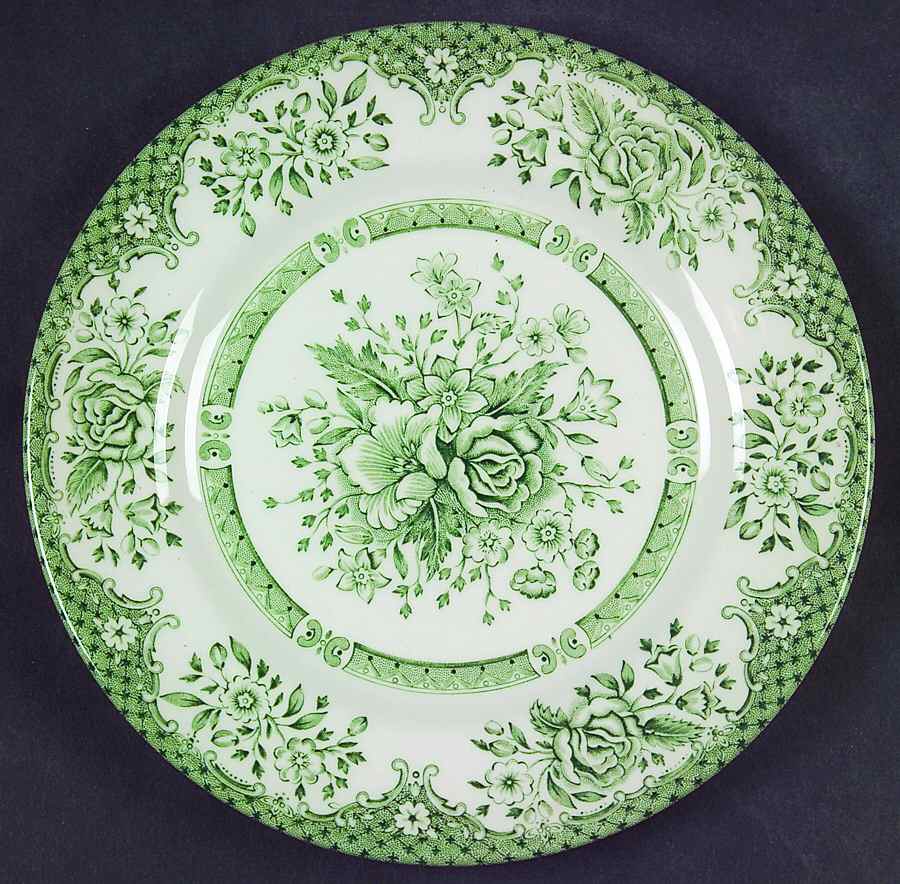 Kew Green Bread & Butter Plate by Wood & Sons-1