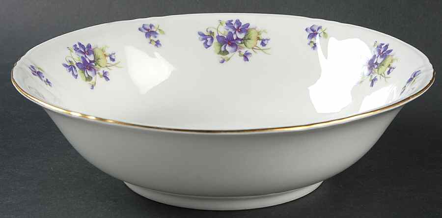 Violet Bouquet 9" Round Vegetable Bowl by Winterling - Bavaria-1