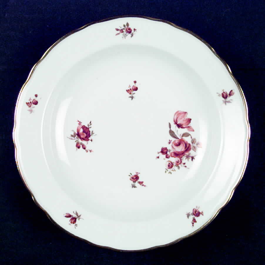 Meissen Golden Coral Rim Soup Bowl by Winterling - Bavaria-1