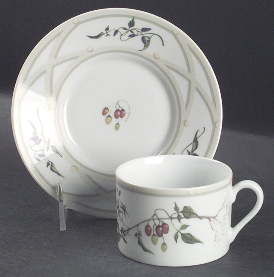 North American Wildflowers Flat Cup & Saucer Set by Woodmere-1