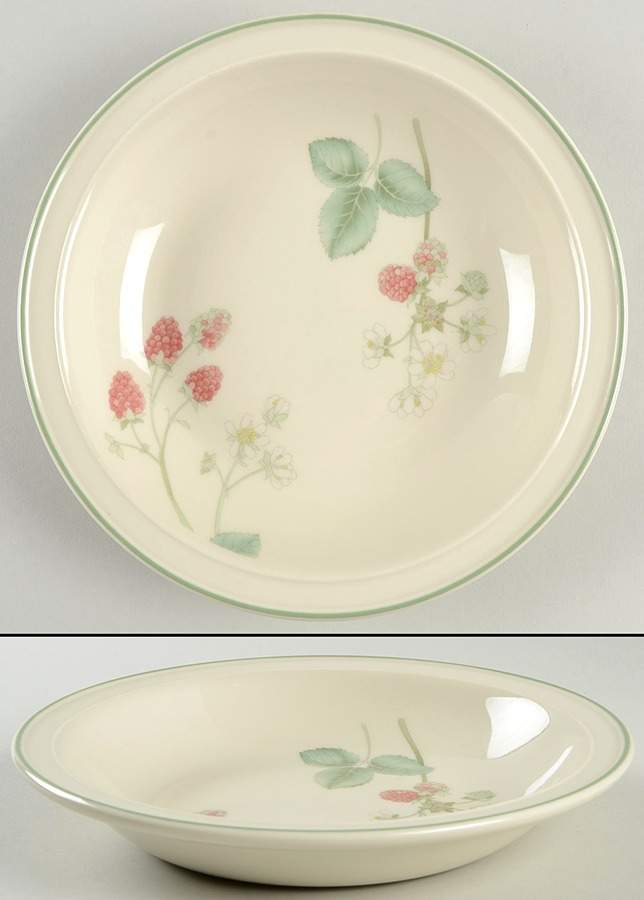 Raspberry Cane (Trim On Edge) Large Rim Soup Bowl by Wedgwood-1