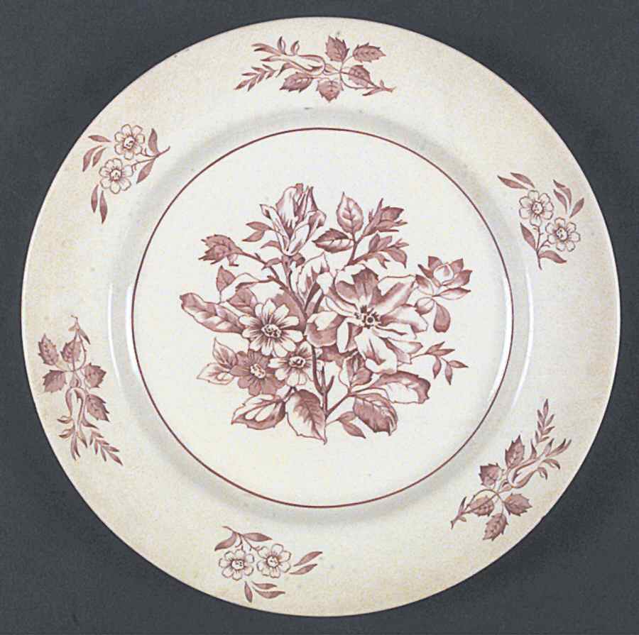 Hedgerow Pink Dinner Plate by Wade (England)-1