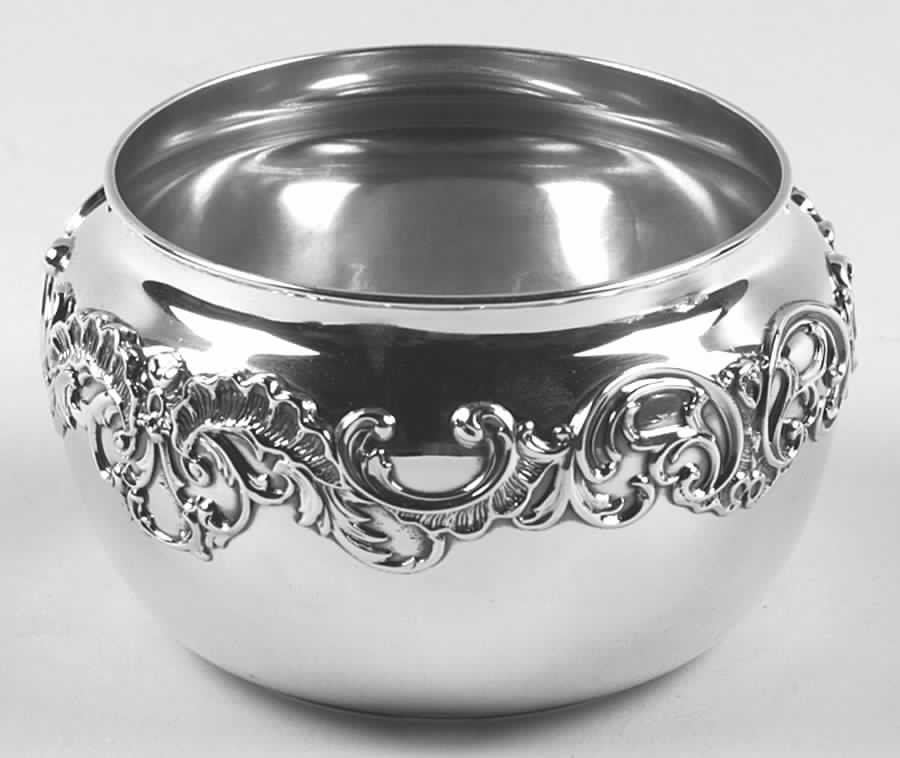 Pompadour (Sterling, 1895-1898, Hollowware) Waste Bowl by Whiting Manf Co-1