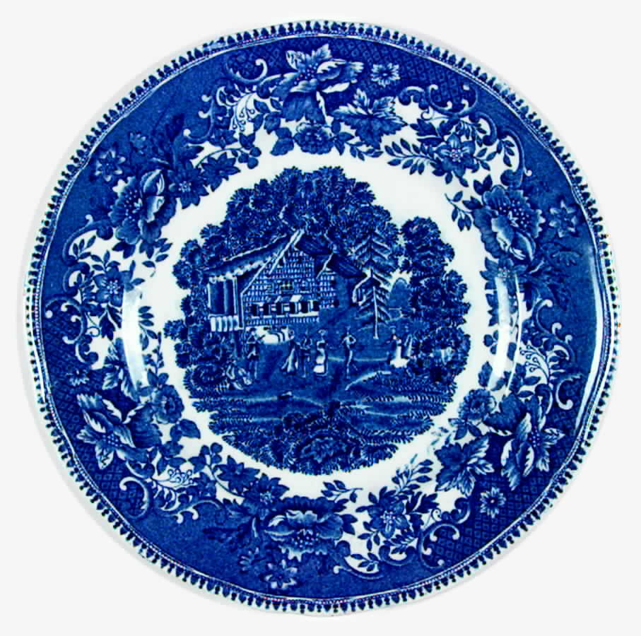 Avon Cottage Blue (Scallop) Salad Plate by Wedgwood-1