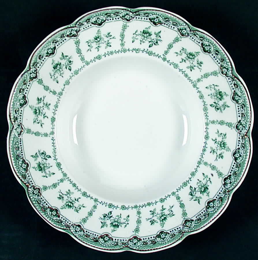 Muriel Green Large Rim Soup Bowl by Wedgwood-1