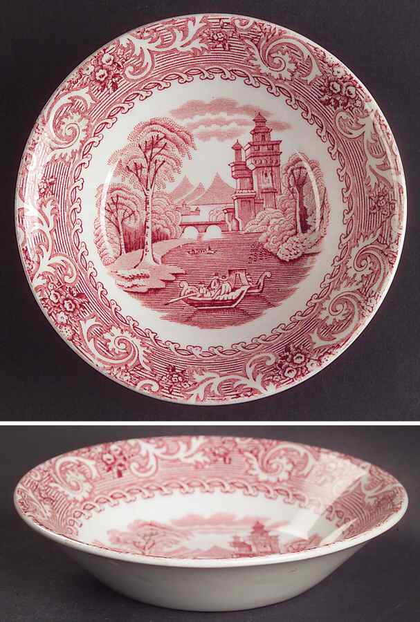 River Scene Red Fruit/Dessert (Sauce) Bowl by Wedgwood-1