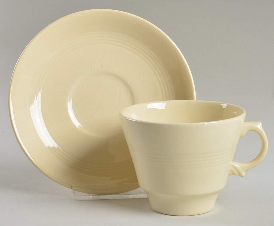 Jasmine Flat Cup & Saucer Set by Wood & Sons-1