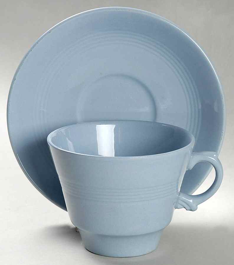 Iris Flat Cup & Saucer Set by Wood & Sons-1