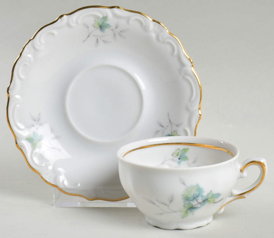 WIG444 Footed Demitasse Cup & Saucer Set by Winterling - Bavaria-1