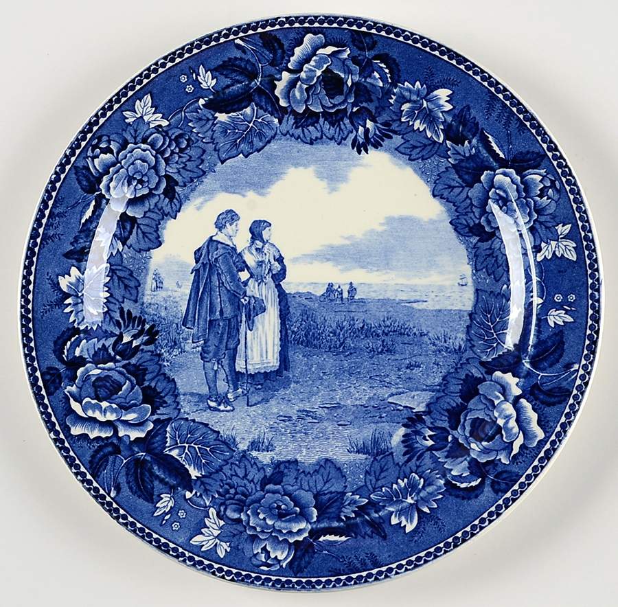 The Longfellow Series Blue Luncheon Plate by Wedgwood-1