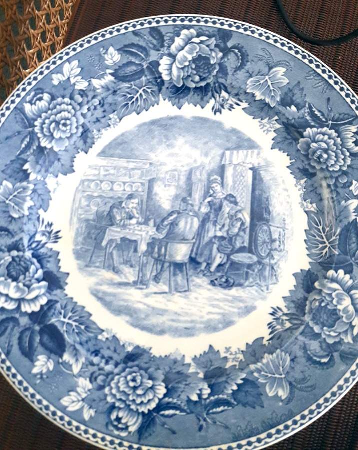 The Longfellow Series Blue Luncheon Plate by Wedgwood-1