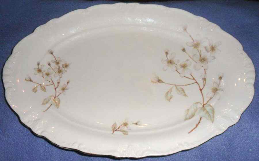 Apple Blossom 12" Oval Serving Platter by Winterling - Bavaria-1