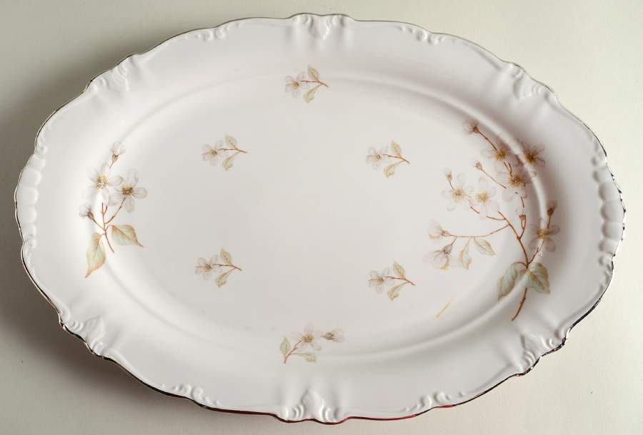Apple Blossom 15" Oval Serving Platter by Winterling - Bavaria-1