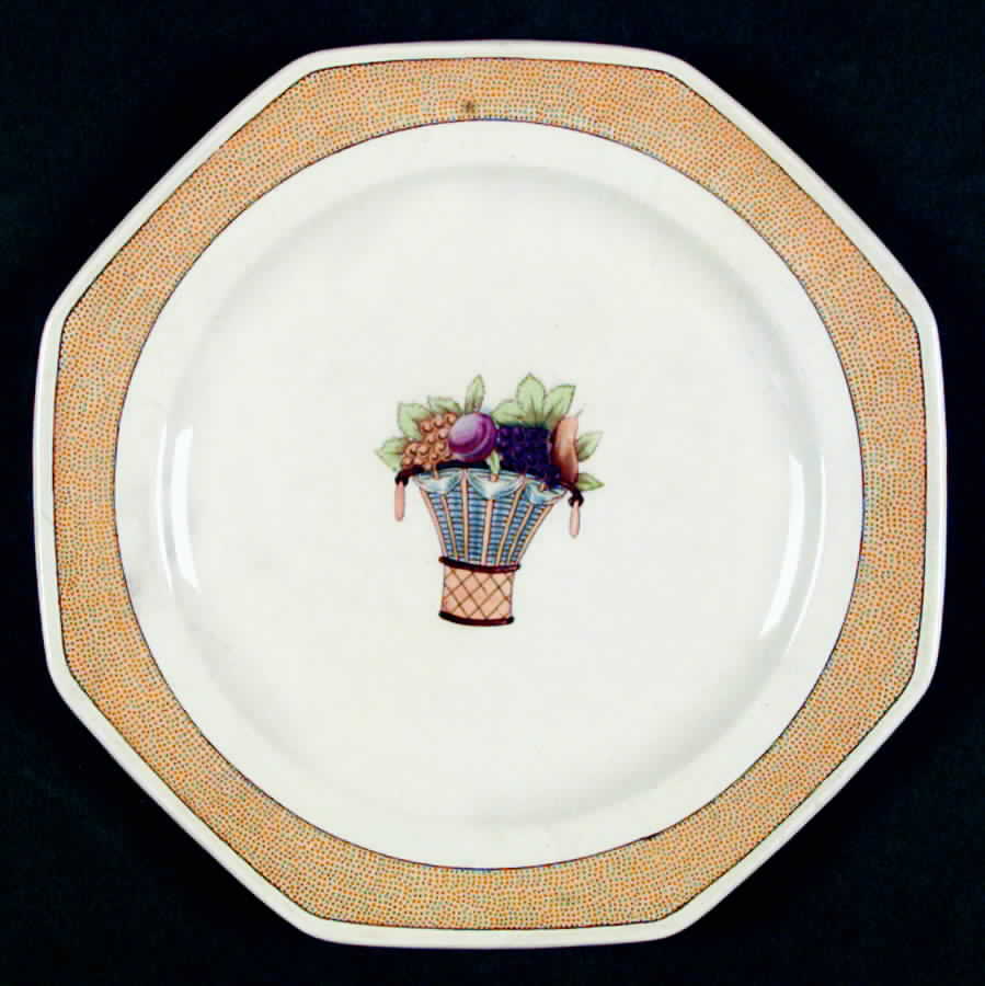 Directoire (Yellow Band, Octagonal) Salad Plate by Wedgwood-1