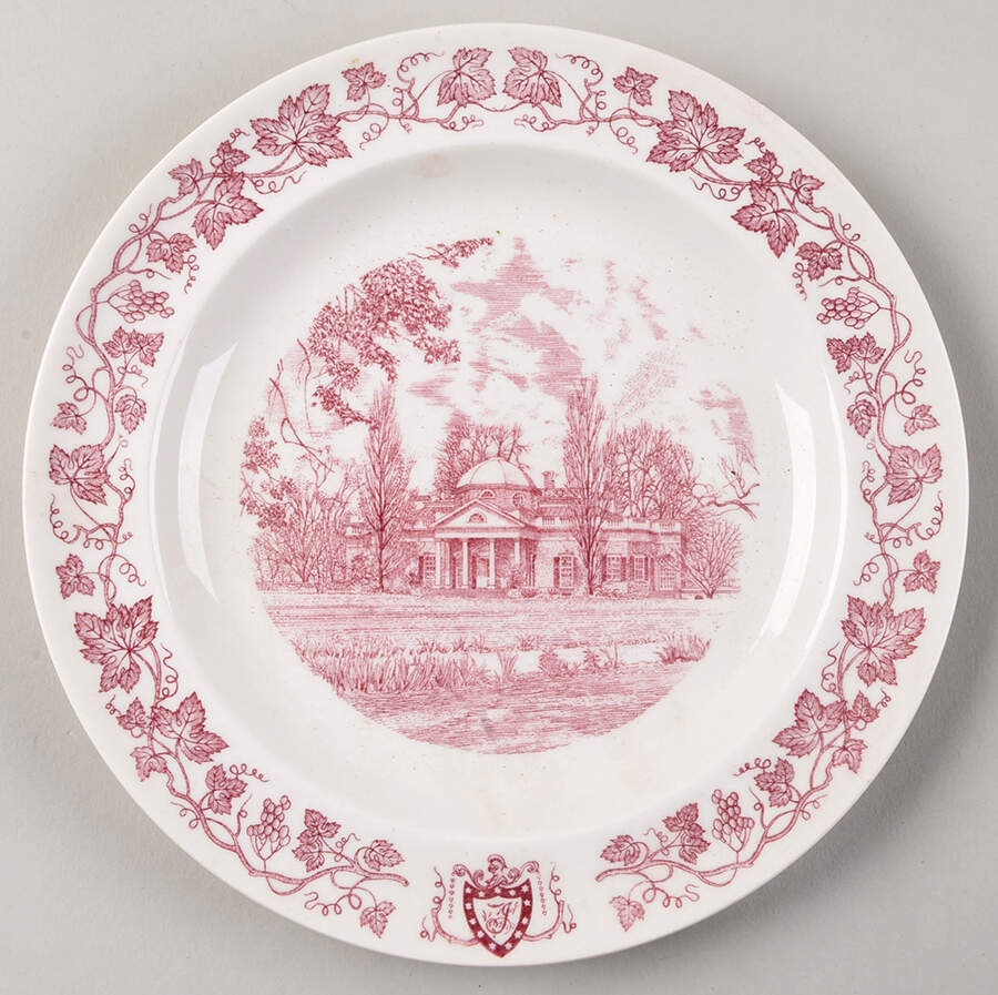 Monticello Pink (Grapevine Rim) Salad Plate by Wedgwood-1