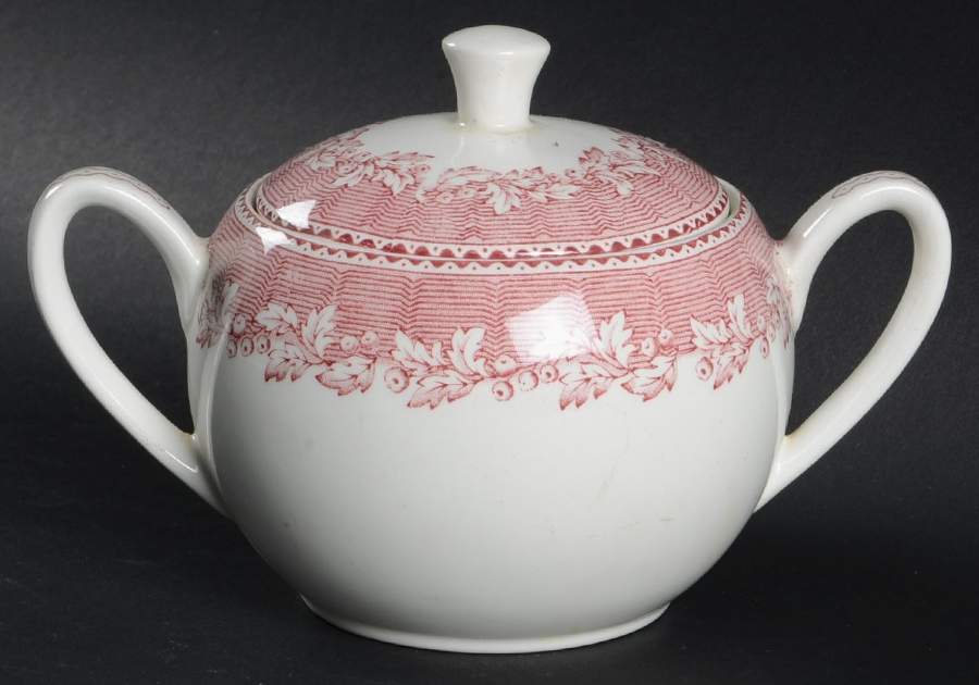 Rydal Red Sugar Bowl & Lid by Wedgwood-1