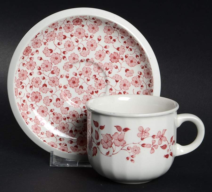 Camille Pink Flat Cup & Saucer Set by Wedgwood-1