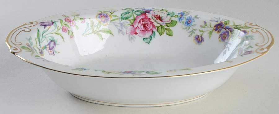 Flora 10" Oval Vegetable Bowl by Wentworth-1