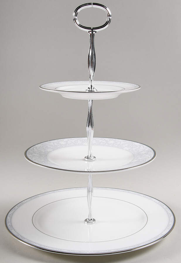 Alana 13 7/8"-14 1/4" 3-Tiered Serving Tray(DP,SP,BB) HC by Waterford China-1