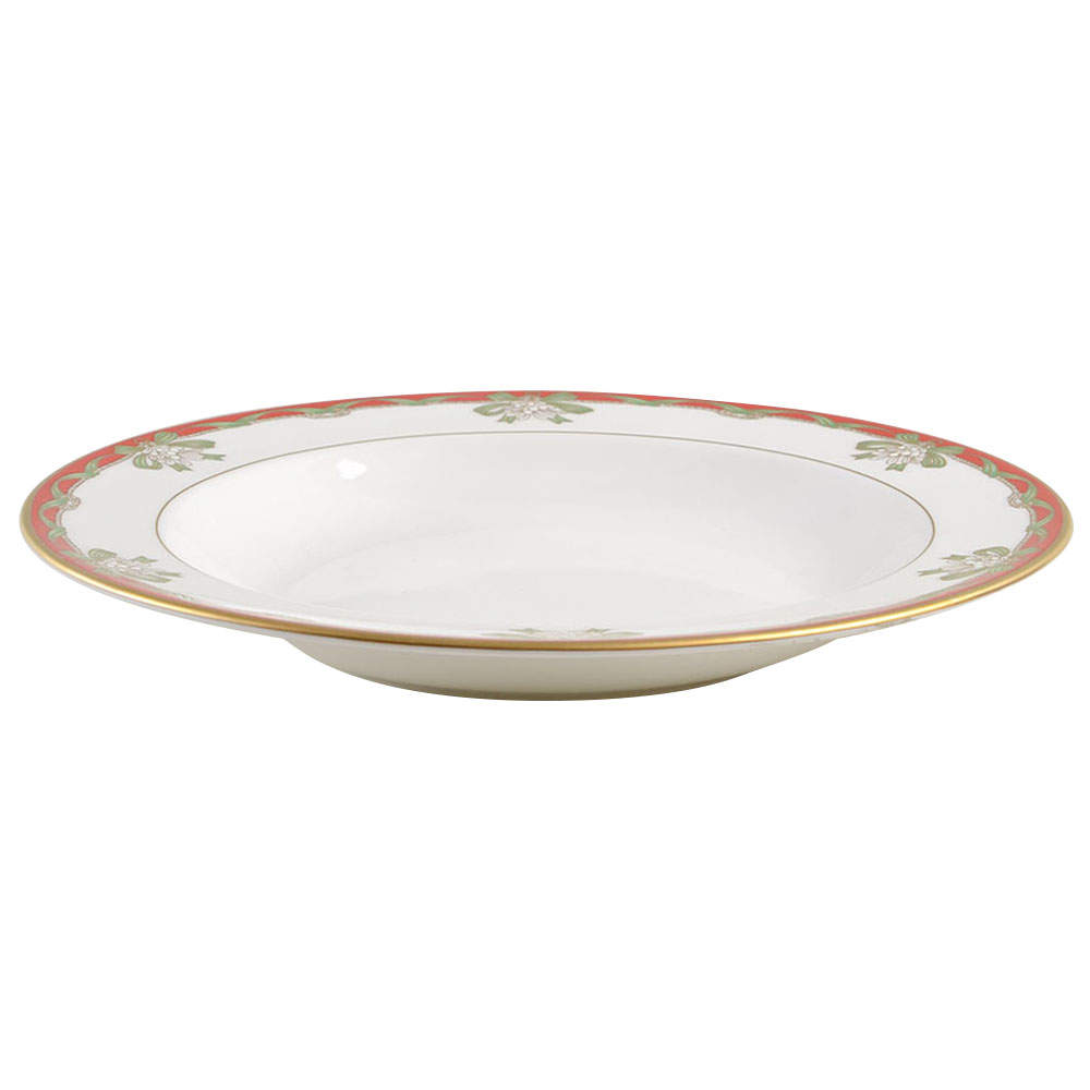 Holiday Ribbons Large Rim Soup Bowl by Waterford China-1