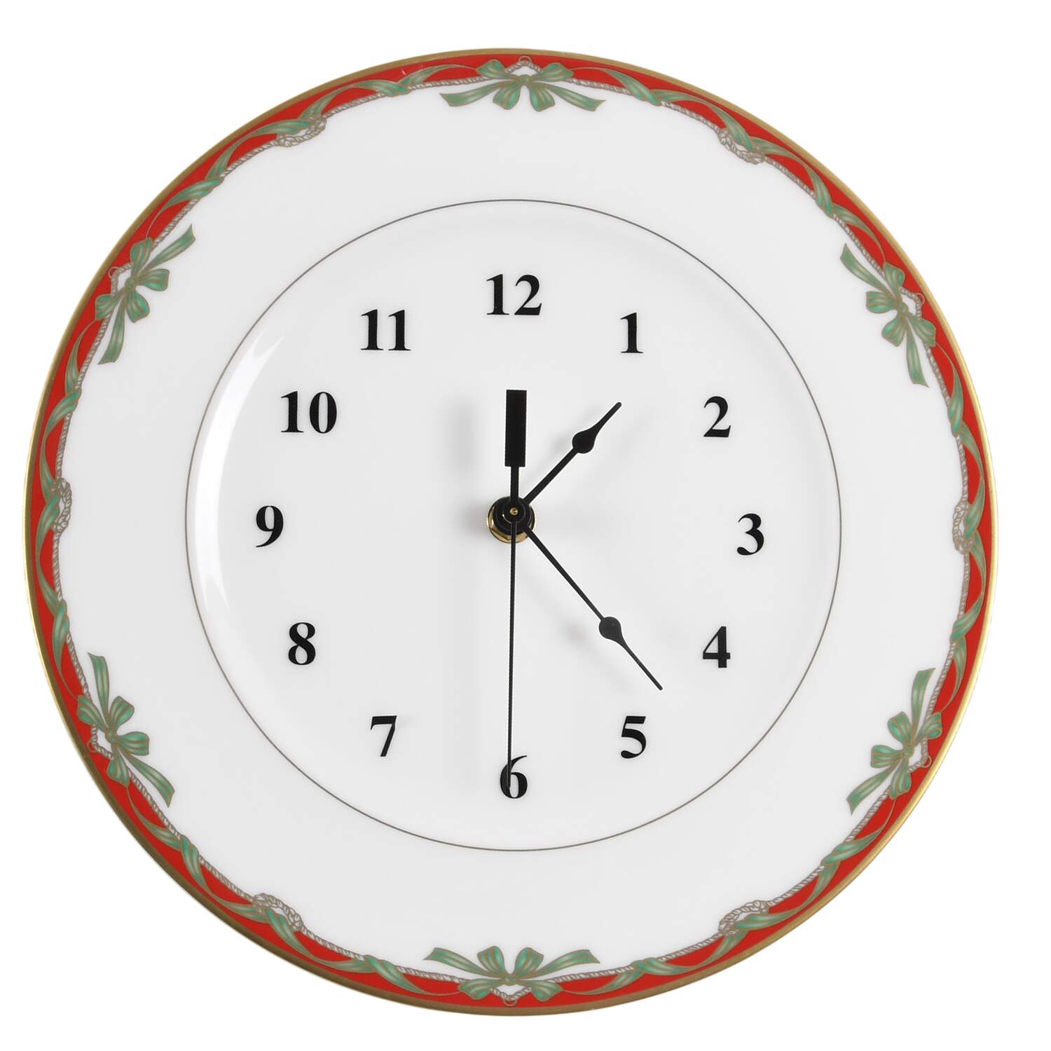 Holiday Ribbons 1-2" depth  Clock Plate HC by Waterford China-1