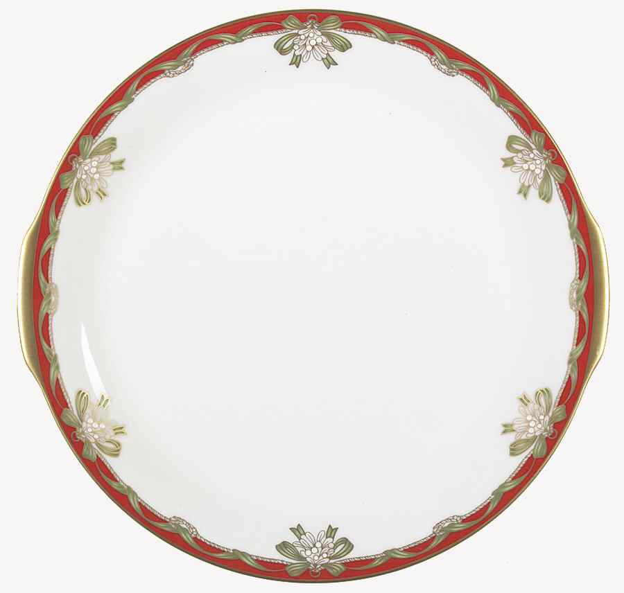 Holiday Ribbons Handled Cake Plate by Waterford China-1