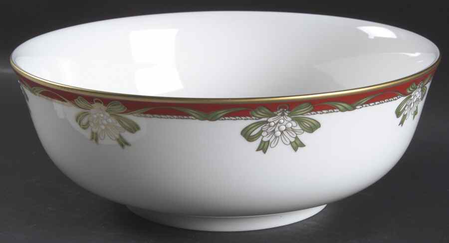 Holiday Ribbons 9" Salad Serving Bowl by Waterford China-1