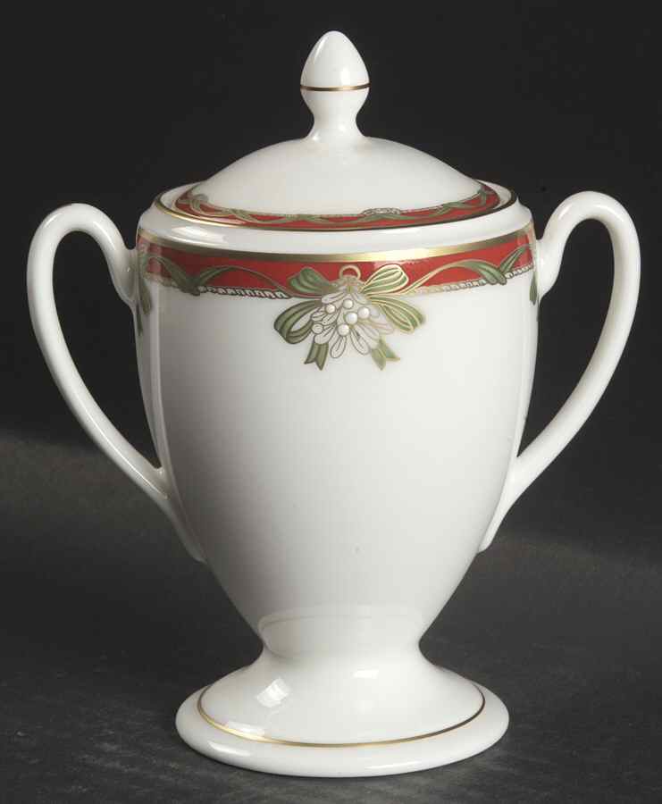 Holiday Ribbons Sugar Bowl & Lid by Waterford China-1