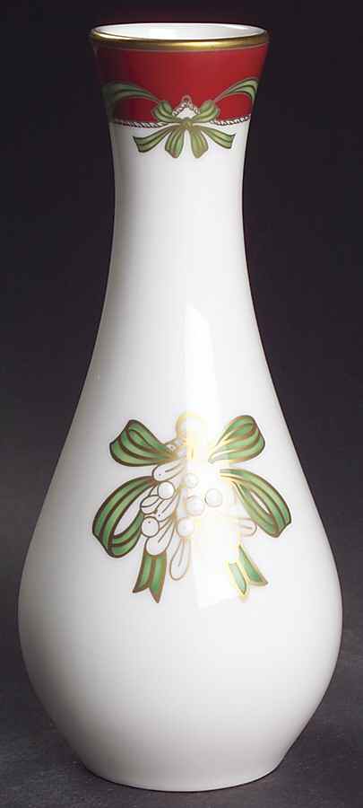 Holiday Ribbons 6" Bud Vase by Waterford China-1