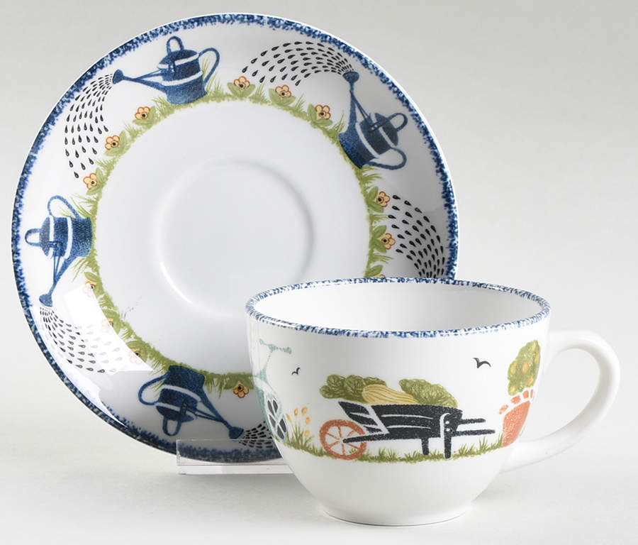 Holly Cottage Flat Cup & Saucer Set by Wood & Sons-1