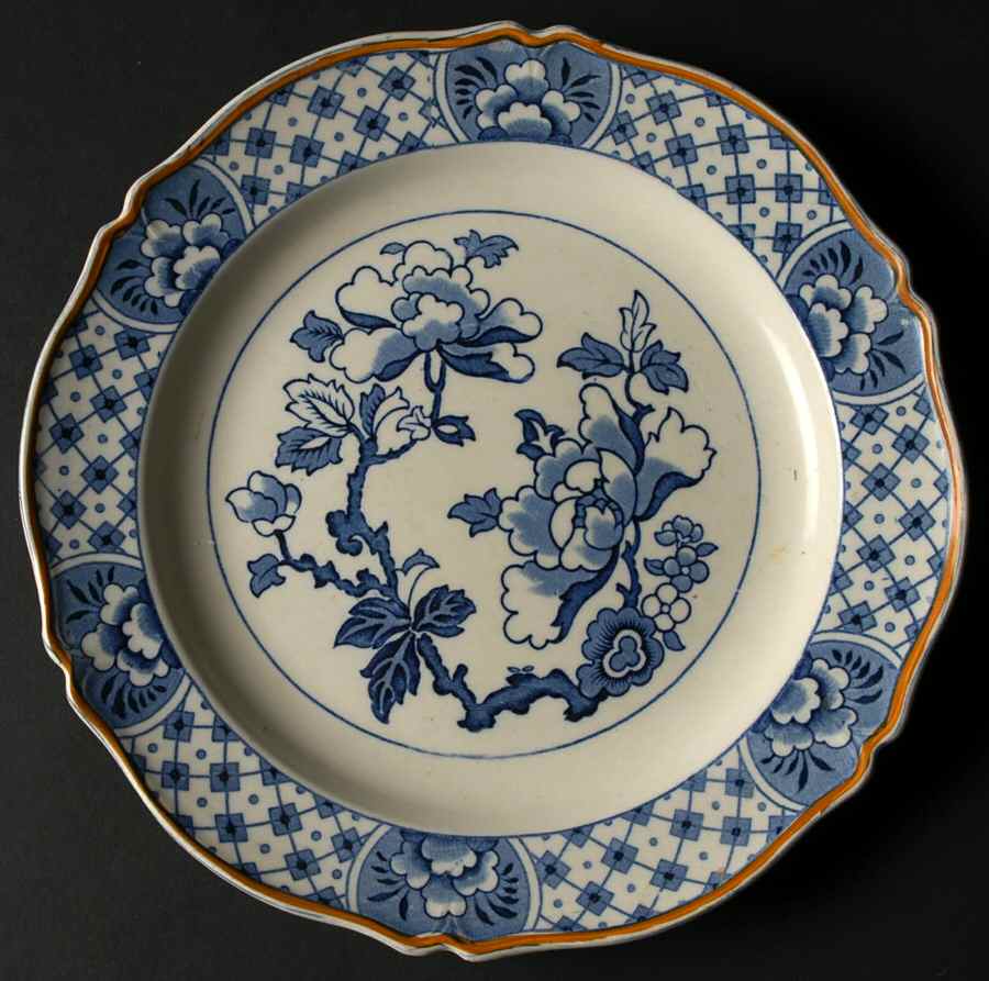 Stanley Blue Dinner Plate by Wood & Sons-1