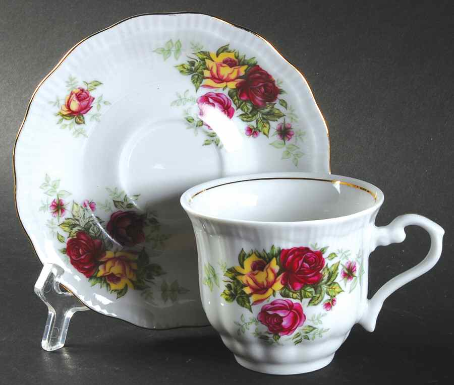 WLB36 Flat Cup & Saucer Set by Walbrzych-1