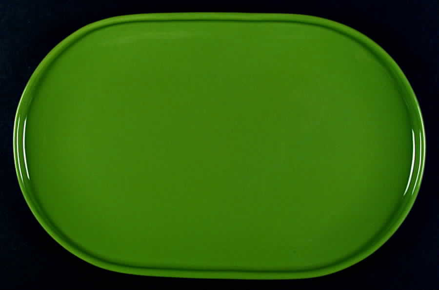 Solid Colours Lemon Lime Green 16" Oval Serving Platter by Waechtersbach-1