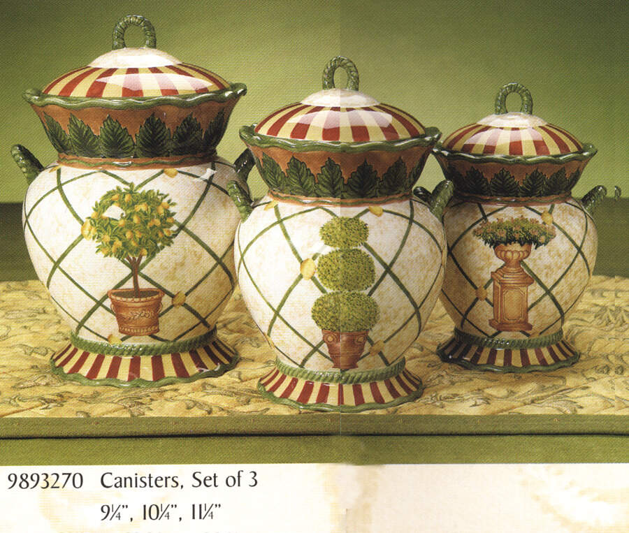 Topiary (3 Piece) Canister Set (Box Set) by Waverly-1