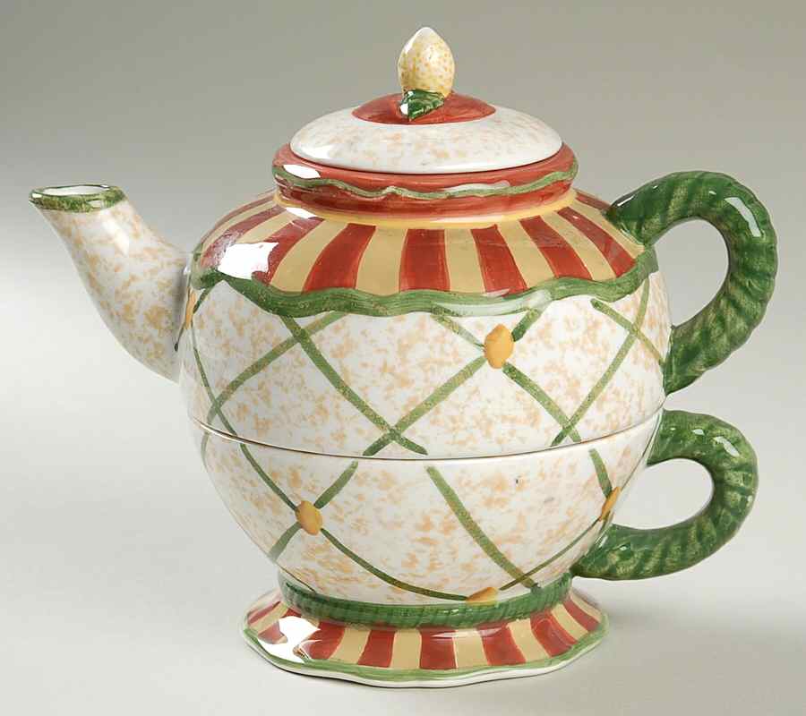 Topiary Individual Teapot & Lid with Cup by Waverly-1