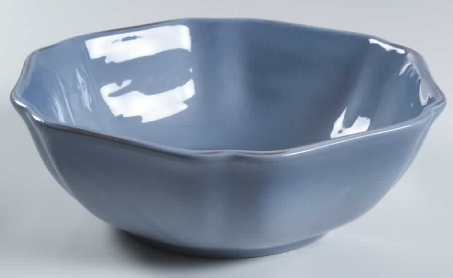 Tuscany Blue Bell 11" Large Salad Serving Bowl by Waverly-1