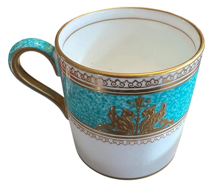 Columbia Powder Turquoise (Rim and Center) Flat Cup by Wedgwood-1